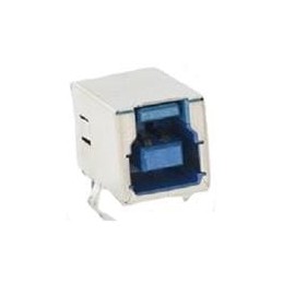10 pcs : GSB3211311WEU - USB Connectors USB 3.0 Type B Recpt R/A Thru Hole Blue