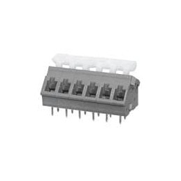 10 pcs : TBL005A-500-06GY-2WT - Fixed Terminal Blocks Terminal block, screwless, 5.00, 45, 6, Gray w White Button