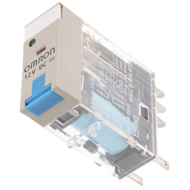 1 pcs - Omron PCB Mount Non-Latching Relay, 12V dc Coil, 5A Switching Current, DPDT