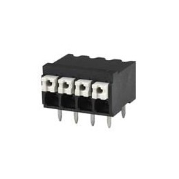 10 pcs : TBLH10-350-04BK - Fixed Terminal Blocks Terminal block, screwless, High Temp, 3.5, Horizontal, 4, Black w Gray Button