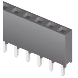 1 pcs - Samtec SQT Series Straight Through Hole Mount PCB Socket, 4-Contact, 1-Row, 2mm Pitch, Solder Termination