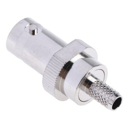 1 pcs - RS PRO, jack Cable Mount BNC Connector, 50Ω, Crimp Termination, Straight Body