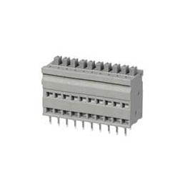 10 pcs : TBL009V-254-10GY-2GY - Fixed Terminal Blocks Terminal block, screwless, 2.54, Vertical, 10, Gray w Gray Button