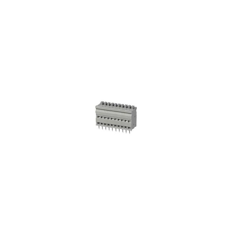 10 pcs : TBL009V-254-10GY-2GY - Fixed Terminal Blocks Terminal block, screwless, 2.54, Vertical, 10, Gray w Gray Button