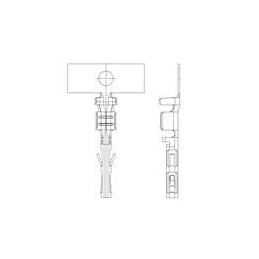 10 pcs : 10134160-1220LF - Power to the Board Minitek Pwr 3.0, Receptacle Terminal, Gold Flash Plating, Chrysocal, AWG(20-24), P