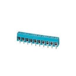 10 pcs : TB002-500-10BE - Fixed Terminal Blocks Terminal block, screw type, 5.00 , horizontal, 10 poles, CUI Blue, slotted screw