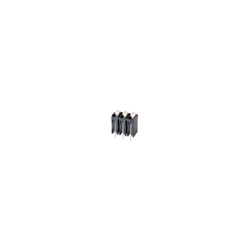 10 pcs : TBLH10V-508-03BK - Fixed Terminal Blocks Screwless, High Temperature,Vertical, 5.08 mm pitch, Black with Gray Button