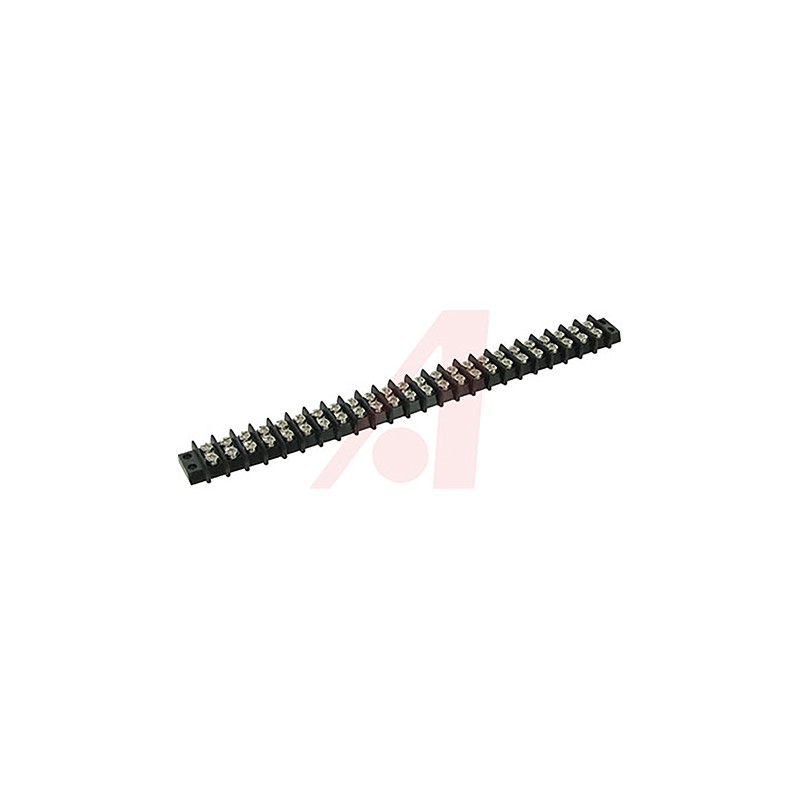 1 pcs - Cinch Connectors Barrier Strip, 24 Contact, 9.53mm Pitch, 2 Row, 15A, 250 V ac