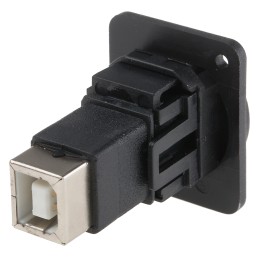 1 pcs - RS PRO Straight, Panel Mount, Socket Type A to B 2.0 USB Connector