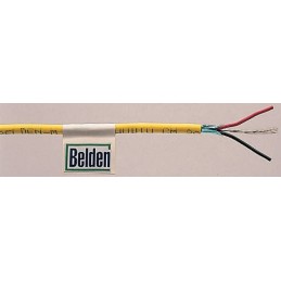 1 Reel of 304 M - Belden Screened 2 Core Line level Low Voltage signal Cable, 0.33 mm² CSA, 3.61mm od, 304m, Yellow