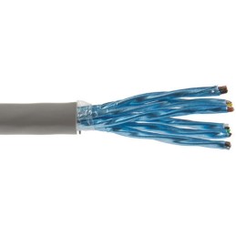 1 Reel of 304 M - Alpha Wire Twisted Pair Data Cable, 6 Pairs, 0.35 mm², 12 Cores, 22 AWG, Screened, 304m, Grey Sheath