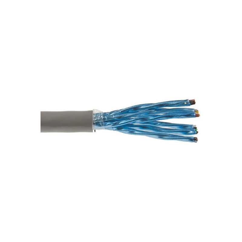 1 Reel of 304 M - Alpha Wire Twisted Pair Data Cable, 6 Pairs, 0.35 mm², 12 Cores, 22 AWG, Screened, 304m, Grey Sheath