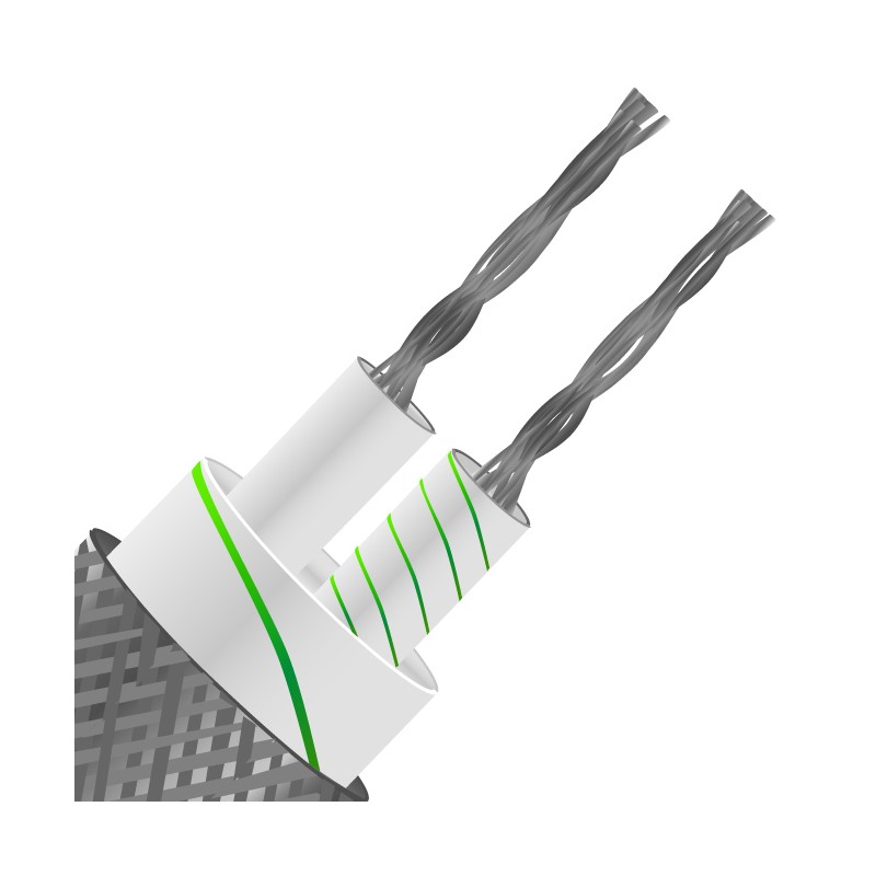 1 pcs - RS PRO Type K Thermocouple Wire, 50m, Glass Fibre Insulation, +350°C Max, 7/0.2mm