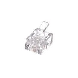 10 pcs : MP62RX-5000 - Modular Connectors / Ethernet Connectors 6P2C STRANDED ROUND 50u