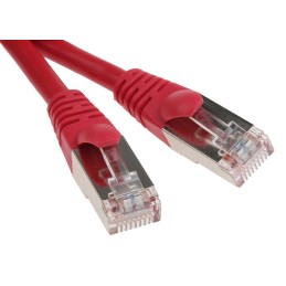 1 pcs - RS PRO Cat5e Male RJ45 to Male RJ45 Ethernet Cable, F/UTP, Red PVC Sheath, 0.5m