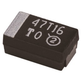 10 pcs - NTP107M6.3TRC(100)F NIC Components 100μF Surface Mount Polymer Capacitor, 6.3V dc