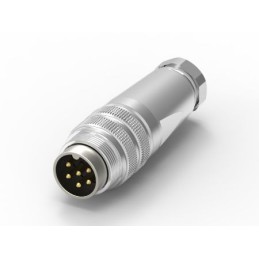 1 pcs - RS PRO 6 Pole M16 Din, 5A, 250 V IP67, Screw Lock, Male, Cable Mount