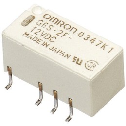 1 pcs - Omron Surface Mount Signal Relay, 12V dc Coil, 2A Switching Current, DPDT