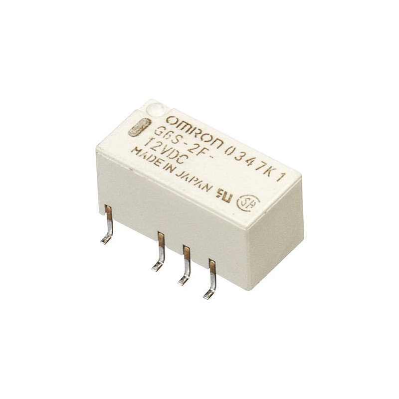 1 pcs - Omron Surface Mount Signal Relay, 12V dc Coil, 2A Switching Current, DPDT
