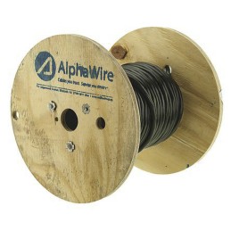 1 Reel of 305 M - Alpha Wire Twisted Pair Data Cable, 1 Pairs, 0.456 mm², 2 Cores, 22 AWG, Screened, 305m, Black Sheath