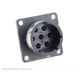 1 pcs - Souriau, UTGX 7 Way Flange Mount Circular Connector Plug, Socket Contacts,Shell Size 14, Bayonet, MIL-DTL-26482
