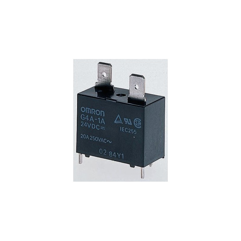 1 pcs - Omron PCB Mount Power Relay, 5V dc Coil, 20A Switching Current, SPST