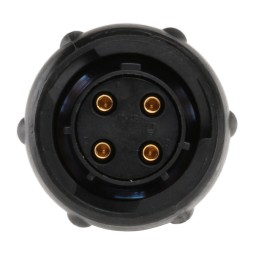 1 pcs - Souriau Circular Connector, 4 Contacts, Cable Mount, Socket, Female, IP68, IP69K, UTS Series