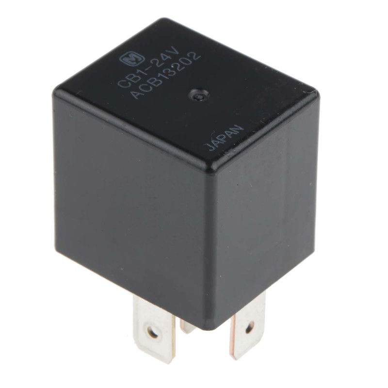 1 pcs - Panasonic Plug In Automotive Relay, 24V dc Coil Voltage, 20A Switching Current, SPDT