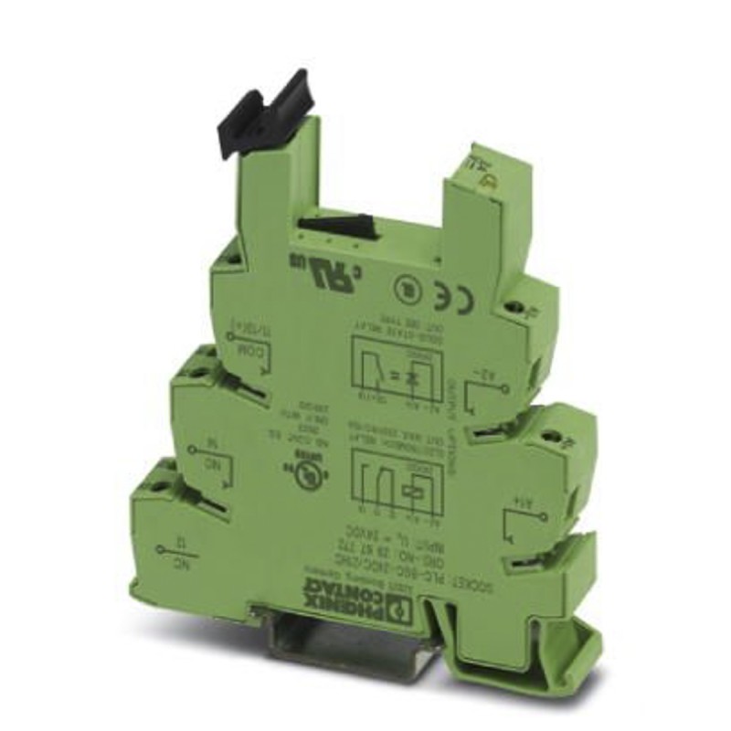1 pcs - Phoenix Contact PLC-BSC 1 Pin 24V ac/dc DIN Rail Relay Socket, for use with PLC Series