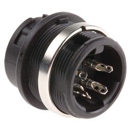 1 pcs - Amphenol Industrial Circular Connector, 4 Contacts, Panel Mount, M16 Connector, Socket, Female, Signalmate C091 Series