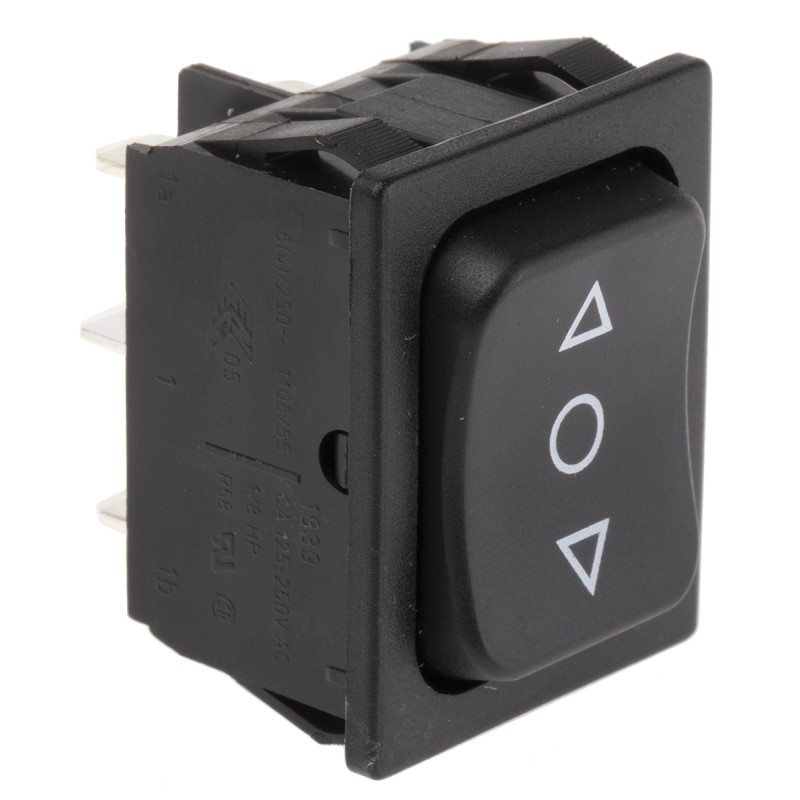 1 pcs - Marquardt DPDT, (On)-Off-(On) Rocker Switch Panel Mount