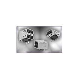 10 pcs : KUSBX-AS2N-B30 - USB Connectors A TYPE RECEPTACLE STACKD BLACK 30 GOLD