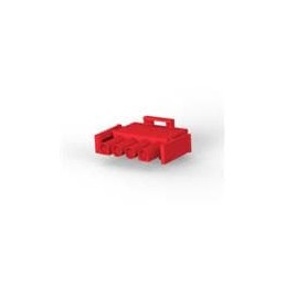 10 pcs : 1-480702-2 - Pin & Socket Connectors 4P PLUG HSG RED