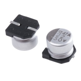 50 pcs - EMVA500ARA220MF55G Nippon Chemi-Con 22μF Aluminium Electrolytic Capacitor 50V dc, Surface Mount - EMVA500ARA220MF55G