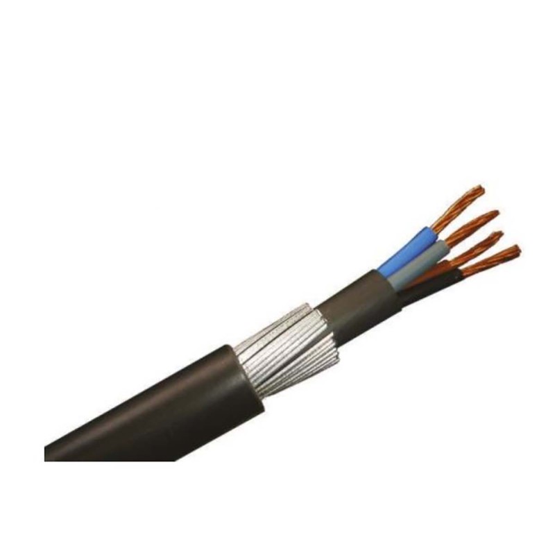 1 Reel of 50 M - RS PRO 4 Core Power Cable, 16 mm², 50m Armoured, Black PVC Sheath, 600/1000 V