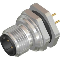 1 pcs - RS PRO Circular Connector, 4 Contacts, Rear Mount, M12 Connector, Plug, Male, IP67