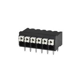 10 pcs : TBLH10-350-06BK - Fixed Terminal Blocks Terminal block, screwless, High Temp, 3.5, Horizontal, 6, Black w Gray Button