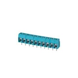 10 pcs : TB003-500-P10BE - Fixed Terminal Blocks Terminal block, screw type, 5.00 , horizontal, 10 poles, CUI Blue, Philip's hea