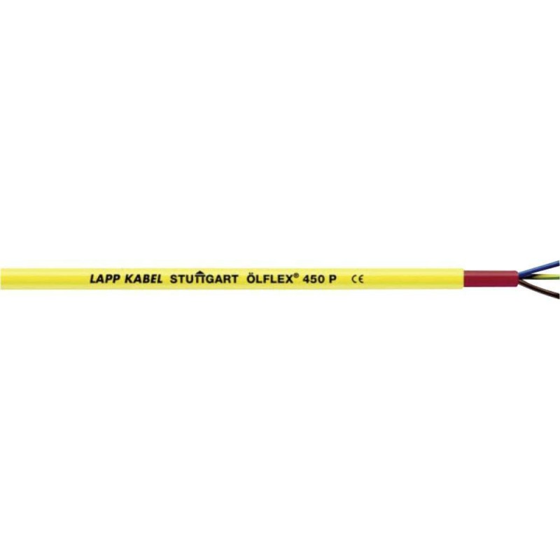 1 Reel of 50 M - Lapp 5 Core Power Cable, 2.5 mm², 50m, Yellow Polyurethane PUR Sheath, 500 V