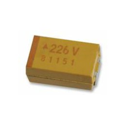 100 pcs - TAJS106K006RNJ KYOCERA AVX 10μF Electrolytic Tantalum Capactitor 6.3V dc, TAJ Series