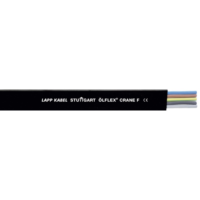 1 Reel of 50 M - Lapp 4 Core Power Cable, 2.5 mm², 50m, Black Rubber Sheath, Flat, 500 V