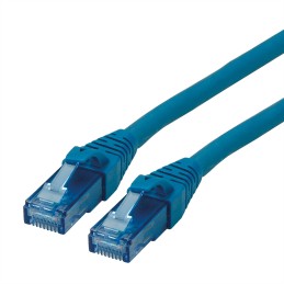 1 pcs - Roline Cat6a Straight Male RJ45 to Straight Male RJ45 Ethernet Cable, UTP, Blue LSZH Sheath, 1.5m
