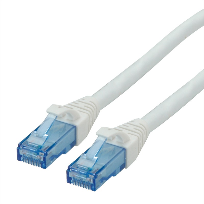 1 pcs - Roline Cat6a Straight Male RJ45 to Straight Male RJ45 Ethernet Cable, UTP, White LSZH Sheath, 1.5m