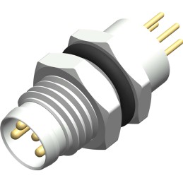 1 pcs - RS PRO Circular Connector, 4 Contacts, Panel Mount, M8 Connector, Plug, Male, IP67
