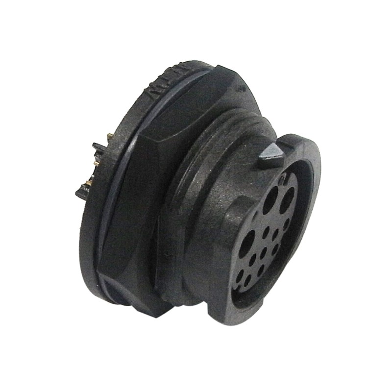 1 pcs - Amphenol Industrial Circular Connector, 12 Contacts, Front Mount, Socket, Female, IP68, X-Lok Series