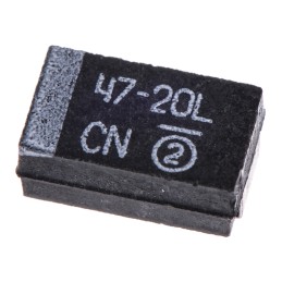 20 pcs - 293D476X9020D2TE3 Vishay 47μF MnO2 Tantalum Capacitor 20V dc, 293D Series