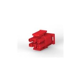 10 pcs : 1-480704-2 - Pin & Socket Connectors PLUG HOUSE 6 POS RED UL94V-2