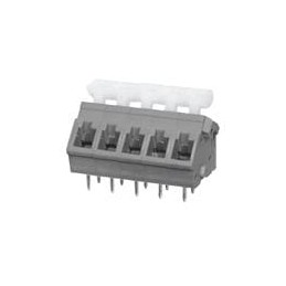 10 pcs : TBL005A-500-05GY-2WT - Fixed Terminal Blocks Terminal block, screwless, 5.00, 45, 5, Gray w White Button