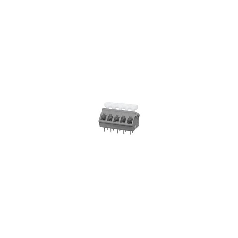 10 pcs : TBL005A-500-05GY-2WT - Fixed Terminal Blocks Terminal block, screwless, 5.00, 45, 5, Gray w White Button