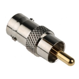 1 pcs - RS PRO Straight 75Ω RF Adapter RCA Plug to BNC Socket 250MHz